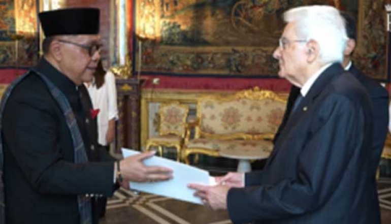 Junimart Girsang Presents Indonesian Ambassador's Letter of Credence to the Republic of Italy
