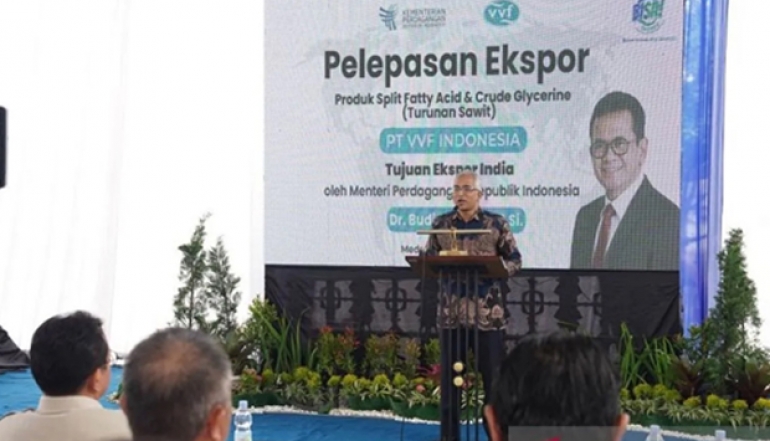 The Minister Of Trade (Mendag) Launches The Export Of Palm Oil Derivative Products To India