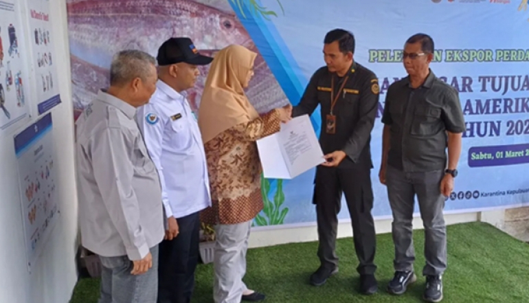Kepri Quarantine Releases First Export of Anggoli Fish to the US